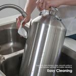 KEG STORM Heavy-Duty Insulated Gallon Water Jug, Leakproof Portable Mini Keg for Beer, Durable Steel Water Keg 8L