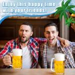 Reallnaive 6 Pack 32 oz Beer Mugs with Handle Large Heavy Glass Beer Mug for Oktoberfest Freezer Glass Steins German Cups Gift for Men Father Boyfriend Brother Dad