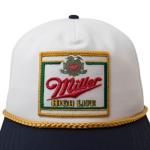 American Needle Miller High Life Beer Adjustable Snapback Baseball Hat (23008B-MHL-WHKL) White/Navy/Gold