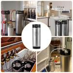 Hgkeke New 5 Gallon Corny Keg, Stainless Steel Beer Keg with Ball Lock Keg Quick Disconnect, Cornelius Keg with Dual Rubber Handle, Portable Draft Beer Keg for Home Brew, 5 Gallon Keg for Party