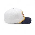 American Needle Miller High Life Beer Adjustable Snapback Baseball Hat (23008B-MHL-WHKL) White/Navy/Gold