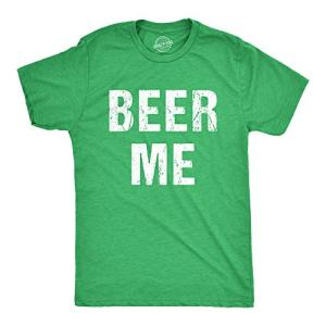 Funny St Patricks Day Shirt for Men – “Beer Me” Bold Text Graphic – Soft Cotton Blend Comfort Tee – Casual Irish Drinking Shirt for Pub Crawls Parades Parties and Bar Nights Green 3XL