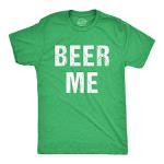 Funny St Patricks Day Shirt for Men – “Beer Me” Bold Text Graphic – Soft Cotton Blend Comfort Tee – Casual Irish Drinking Shirt for Pub Crawls Parades Parties and Bar Nights Green 3XL