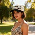 You Look Like I Need A Beer Funny Trucker Hats Embroidered Vintage Snapback Hat for Women and Men Gag Gifts Baseball Cap