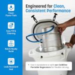 Coldbreak Two Gallon Keg (2 Gallons), Refilable Keg, Threaded Spear, Portable, ColdOne Keg