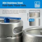 Coldbreak Two Gallon Keg (2 Gallons), Refilable Keg, Threaded Spear, Portable, ColdOne Keg