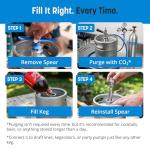 Coldbreak Two Gallon Keg (2 Gallons), Refilable Keg, Threaded Spear, Portable, ColdOne Keg