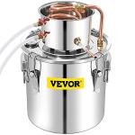 VEVOR Alcohol Still 13.2Gal/50L Alcohol Distiller Stainless Steel Distillery Kit for Alcohol With Copper Tube & Pump Home Brewing Kit Build-in Thermometer for DIY Whisky Wine Brandy