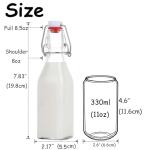 ZEBEIYU 8 oz Swing Top Glass Bottles - Set of 9