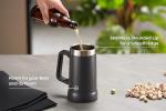 KooK Beer Stein, Stainless Steel Coffee Mug, Tumbler with Thermal Vacuum Insulation, Big Grip, Adventure, Double Walled Drinking Cup, Large Handle, Shatterproof, Storm Grey, 24 oz