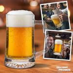 DISCOUNT PROMOS ARC Glass Beer Mugs 25 oz. Set of 6, Bulk Pack - Great for Octoberfest, Pub, Restaurant - Clear