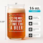 Festive Beer Glass - Rot, Grün, Weiß - 473ml