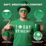 Men’s Funny St Patricks Day Shirt – I Clover Day Drinking Shamrock Tee, Irish Party Beer Drinking Outfit - Green - XXL