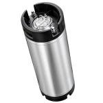 Steel Corny Keg, 5 Gallon Ball Lock Homebrew Beer Keg, Black Handles