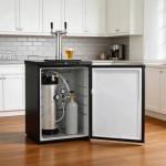 Steel Corny Keg, 5 Gallon Ball Lock Homebrew Beer Keg, Black Handles