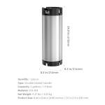 Steel Corny Keg, 5 Gallon Ball Lock Homebrew Beer Keg, Black Handles