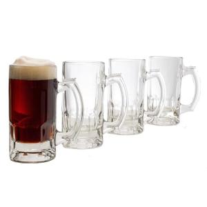 Libbey Large Glass Beer Mug Set of 4