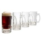 Libbey Large Glass Beer Mug Set of 4