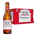 Budweiser Beer, 24 Pack Beer, 12 FL OZ Bottles