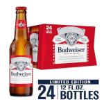 Budweiser Beer, 24 Pack Beer, 12 FL OZ Bottles