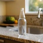 Hiceeden 10 Pcs 33 oz Plastic Soda Bottles with Caps, 1L Disposable Long Neck Wine Bottles with Lid, Reusable Empty Plastic Bottle for Beverage, Liquor, Beer, Milk, Juices, Smoothies