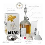 1-Gallon Mead Making Kit – Complete Honey Wine Brewing Kit with Reusable Equipment, Glass Fermenter, Airlock & Yeast – DIY Homebrew Kit for Beginners & Experts- Mead Kit
