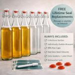 Set of 6 Otis Swing Top Glass Bottles