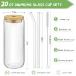 Set of 6 Beer Can Shaped Glass Tumblers