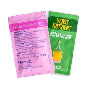 Craft A Brew - SafLager W-34/70 Yeast - German Lager Dry Yeast - For Craft Lagers - Ingredients for Home Brewing - Beer Making Supplies - [1 Pack]