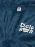 Tee Luv Men's Coors Banquet Shirt - Navy Tie Dye Coors Beer Logo T-Shirt, L
