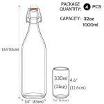 32oz Swing Top Glass Bottles - 4 Pack