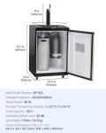 VEVOR Digital Beer Kegerator, Single Tap Draft Beer Dispenser, Full Size Keg Refrigerator With Shelves, CO2 Cylinder, Drip Tray & Rail, 32°F- 75.2°F Temperature Control, 163L,Silver