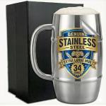 Beer Mugs - Viking Cup for Beer Enthusiasts - Beer Stein Mug for Men - Unique Barrel Design - Versatile Beer Accessories - Ideal Coffee Tumbler - 34 oz Barrel Beer Mug by Quickshot