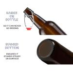 Swing Top Glass Bottles, 6 Pack Flip Top Beer Bottles with Airtight Lids,16 Oz Amber Glass Bottle with Lids, Beer Bottle for Home Brewing and Wine, Mead, Fermentation