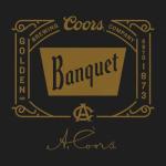Tee Luv Men's Coors Banquet Beer Double Sided Brewery Logo T-Shirt, Vintage Black, 3XL