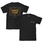 Tee Luv Men's Coors Banquet Beer Double Sided Brewery Logo T-Shirt, Vintage Black, 3XL