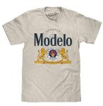 Tee Luv Men's Cerveza Modelo Beer T-Shirt, Oatmeal Heather, L