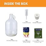 FastRack - Shepherd Made Mead Making Kit - 1 Gallon Jug Fermentation Set with Clear Glass Fermentation Jar, 3pc Airlocks, Rubber Stopper, Yeast Nutrient & Mead Yeast for Home Brewing