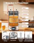 VEVOR Beer Brewing Equipment, 16 Gal/60L Beer Maker with Anti-Burn Pump and Wort Chiller,3000W All-in-One Home Brewing Kit with Digital Control, Recipe Memory & Timer, Removable mesh strainer