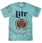 Tee Luv Men's Miller Lite Beer Tie Dye Shirt, Coral Reef, XL