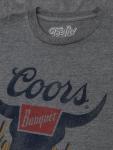 Tee Luv Men's Coors Banquet Rodeo T-Shirt - Faded Coors Beer Desert Graphic Tee, Heather Graphite, L