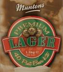 Muntons Beer Making Kit - Lager Premium Premium Range Kit - Includes Beer Making Ingredients - Home Brewing Kit Makes 66 Bottles of Beer (23 Liters Total)