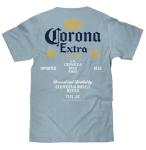 Tee Luv Men's Corona Extra Front and Back Beer Brand Logo T-Shirt, Arctic Blue, XXL