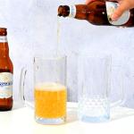 TUSAPAM Heavy Beer Mugs Set, 19oz Glass Mugs With Handle, Beer Glasses For Freezer, 570ml Beer Drinking Glasses, Traditional Stein For Bar, Beverages, Coffee, Teas, Set of 4