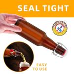 eispap Amber Beer Bottles with Flip Caps, 12oz Glass Bottle with Swinging Top for Airtight Lids, Home Brewing and Fermentation Kombucha, Vanilla Extract, Beverage, Water, Kefir (6)
