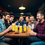 Cambareign 16.5oz Beer Mug, 4 Pack Glass Beer Mugs for Freezer, Clear Large Beer Steins with Handle, Gifts for Men