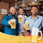 Mifoci 4 Pcs Sublimation Blank Beer Mugs Personalized Tazas Para Present 16 oz Frosted Beer Glass Cups Can Add Photo Text or Images on Gift for Dad Husband Groomsmen Father's Day Wedding Oktoberfest