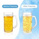 Tequibar Beer Mug Set of 2, 16oz Beer Glasses with Handle, Large Heavy Beer Stein Glass, Freezer Beer Mugs for Dad Husband or Friend
