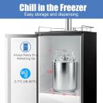 MRbrew New 2.6 Gallon Ball Lock Keg, Stainless Steel Beer Keg with Two Ball Lock Keg Fittings & Gasket Set, Double Ball Lock Post Corny Keg For Draft, Homebrew, Craft Beer, Cold Brew Keg for Party