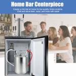 MRbrew New 2.6 Gallon Ball Lock Keg, Stainless Steel Beer Keg with Two Ball Lock Keg Fittings & Gasket Set, Double Ball Lock Post Corny Keg For Draft, Homebrew, Craft Beer, Cold Brew Keg for Party